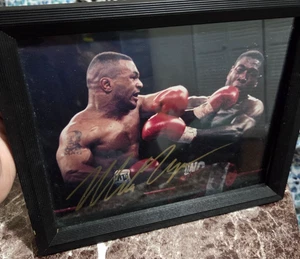 Mike tyson signed photo boxing framed "Iron Mike" Heavyweight youngest champ - Picture 1 of 4