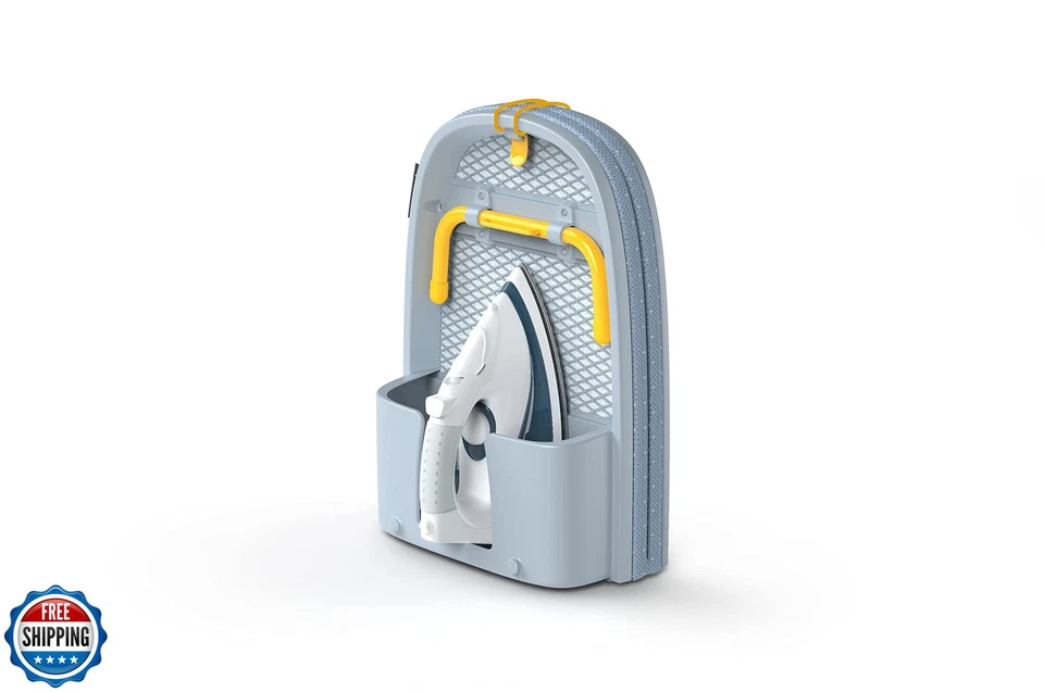 Joseph Joseph Pocket Folding Tabletop Ironing Board with Iron Holder and wall - Image 1 of 4