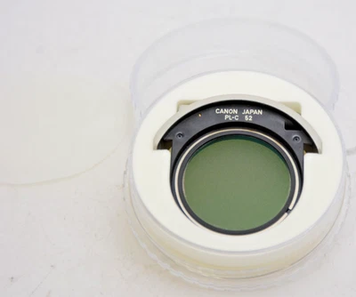 Canon PL-C 52mm Drop-in Circular Polarizing Filter w Case - Image 1 of 4