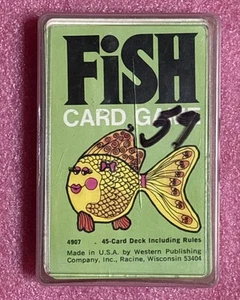 Vtg. FISH Card Game With Case Western Publishing 1975 Missing 1 Set of 4 Fish - Picture 1 of 8