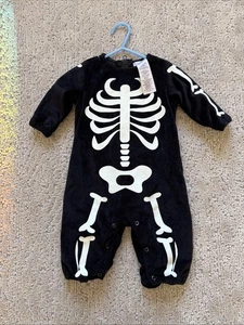 Pottery Barn Kids Halloween costume baby skeleton glow in dark 6-12 Months NWOT - Picture 1 of 4