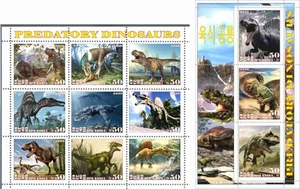 Stamp sheet+block Predatory Dinosaurs 2020 Korea issue 4th type - Picture 1 of 1