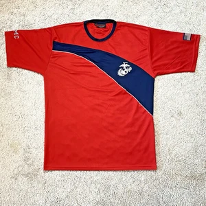 Sgt Grit Marines Soccer Style Jersey Shirt Mens XL Red Short Sleeve USMC - Picture 1 of 9