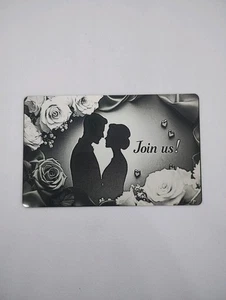 Wedding Invitations Aluminium Laser Engraved - Picture 1 of 1
