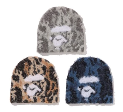 GORRA TEJIDA CARA MONO PATRÓN LEOPARDO SALVAJE A BATHING APE 1L80181004 Foto 1 de 4