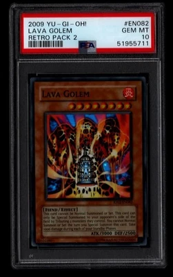 YUGIOH RP02-EN082 LAVA GOLEM SUPER RARE HOLO PSA 10 GEM MINT RETRO PACK - Image 1 of 2