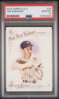 2014 Joe DiMaggio Topps Allen Ginter #25 PSA 10 NY Yankees HOF - Image 1 of 2