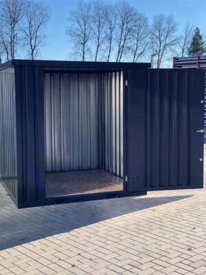 Werkzeugcontainer Blechcontainer anthrazit 2m Container Geräteschuppen Lager - Bild 1 von 4