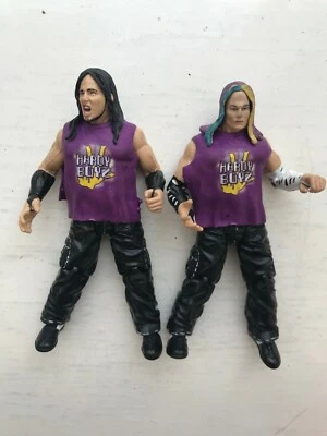 WWE WWF JEFF & MATT THE HARDY BOYZ JAKKS WRESTLING FIGURE SET TTL TEAM EXTREME - Image 1 of 4