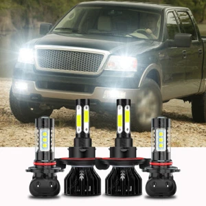 For Ford F150 2004-2014 Combo LED Headlight High/Low Beam Fog Light Bulbs 6000K - Picture 1 of 12
