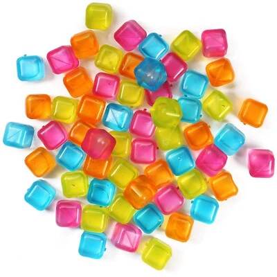 40Pcs Reusable Plastic Coloured Ice Cubes use in Cold Drinks Bar BBQ Multicolour - Image 1 of 4