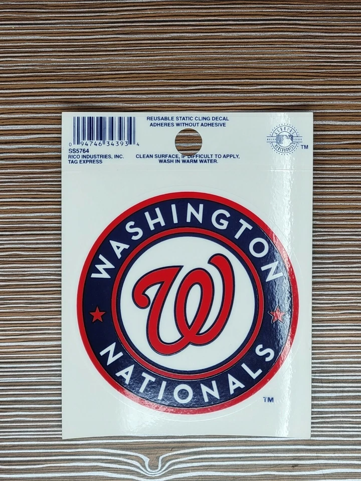 MLB Washington NATIONALS 3.5 x 4.5 inch Decal Reusable Sticker - Image 1 of 1