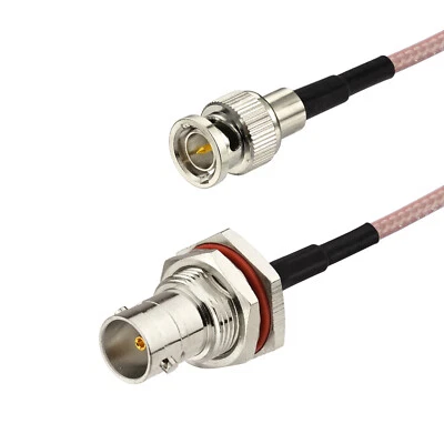 Mini BNC Male to BNC Female Bulkhead 75Ω RG-179 HD SDI Vedio Camera Cable 10cm - Image 1 of 4