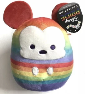 Squishmallows 8" Disney Pride Mickey Mouse Rare BNWT VHTF | Rainbow Plush NEW - Picture 1 of 1