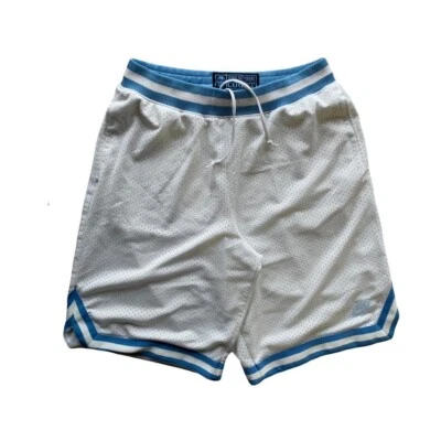 Pantalones Cortos de Baloncesto Nike Y2K Años 2000 De Colección Blanco Azul Grande Bordado Logo Sueltos Foto 1 de 4