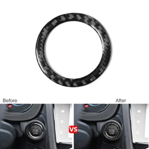 For Subaru Forester 13-18 Carbon Fiber Engine Start Stop Push Button Ring Cover - Picture 1 of 11