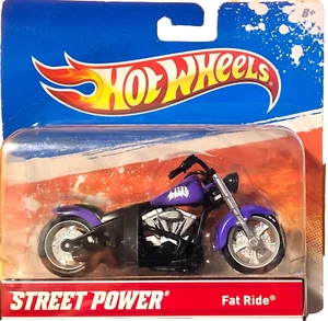 Hot Wheels 2012 Street Power Motorcycle FAT RIDE Purple 1:18 Scale V3139 - Picture 1 of 1
