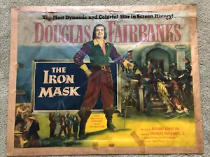 Die eiserne Maske Vintage Filmposter Douglas Fairbanks 22" x 28" Odyssee Bilder - Bild 1 von 12