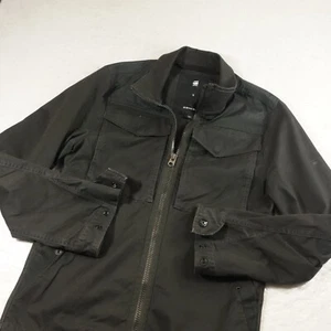 Chaqueta G Star Raw Para Hombre Pequeña Negra Campo Estilo Militar Cremallera Completa Lona - Imagen 1 de 9