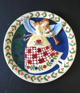 Heartwood Creek Jim Shore Winter Angel 3D Collector's Plate 2004 Enesco 9.25" - Imagen 1 de 8