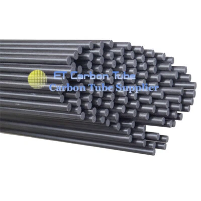 2.5mm Diameter Length 500mm Pultruded Carbon Fiber Round Rod for RC Airplane - Image 1 of 4