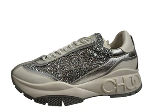 Jimmy Choo Raine Glitter Trainer Donna UK 5 US 7 EU 38 " - Foto 1 di 12