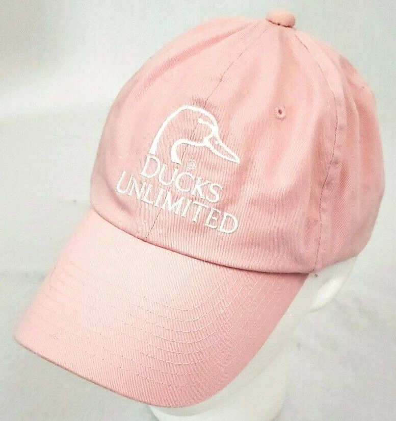 Chapéu Ducks Unlimited feminino rosa 🔥 gancho ajustável caça/pesca e boné de laço - Imagem 1 de 4