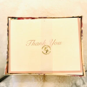 Vtg Sealed Set 18 Note Cards Creative Papers C.R. Gibson THANK YOU Les Fleur - Picture 1 of 6