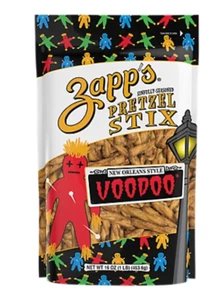 Zapps Voodoo Pretzel Stix 16 oz Sinfully Seasoned Spicy Pretzels Rare LG Bag - Picture 1 of 3