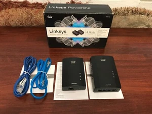 Linksys Cisco PLSK400-NP PowerLine Homeplug AV Kit - 4 Ports - Picture 1 of 16