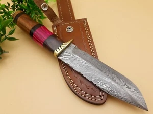 DAMAST TACTICAL JAGD SURVIVAL KLINGE BOWIE MESSER HOLZ  - Bild 1 von 7
