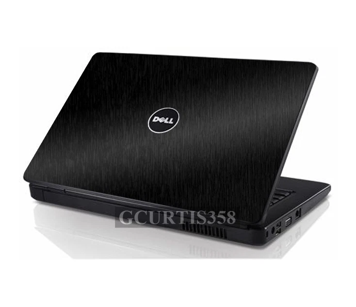 BLACK BRUSHED TEXTURED Vinyl Lid Skin Cover fits Dell Inspiron 1525 1526 Laptop - Imagem 1 de 1