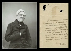 Jules Michelet (1798-1874) - Historien - Lettre autographe signée + Photo - 1851 - Picture 1 of 4