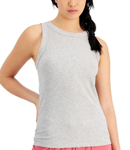 Jenni Women's High-Neck Sleeveless Pajama Tank Top, Sleepy Gray Heather, Medium - Picture 1 of 1