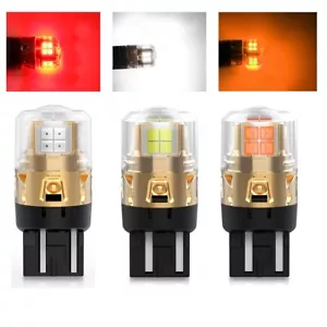 LASFIT 7443 LED Brake Reverse Turn Signal DRL Parking Light Bulb Amber/RED/White - Picture 1 of 42
