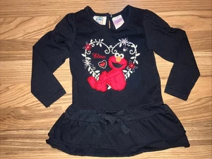 Y2K Elmo World Sesame Street Toddler Girls 3T Embroidered Dress - Bild 1 von 9