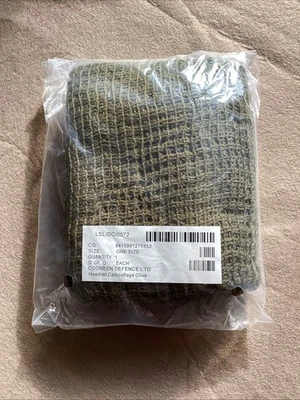 New British Army Scrim Net Scarf Headnet Camouflage Olive  Para Airborne - Image 1 of 3
