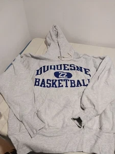 Vintage NCAA Champion Duquesne Basketball Hoodie Sweatshirt Reverse Weave Large - Picture 1 of 6