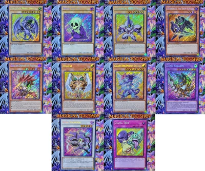 Yugioh Chibi Artwork Full Set 1st Edition Secret Rare BLMM-EN001 - BLMM-EN010 NM - Image 1 of 4