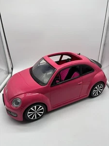 2013 Barbie VOLKSWAGEN VW The Beetle Pink Convertible Toy Car Mattel BJP37 - Picture 1 of 12