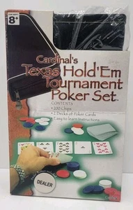 Cardinal's Texas Hold 'Em Tournament Poker Set w/ Travel Case Strategy Game NEW - Picture 1 of 6