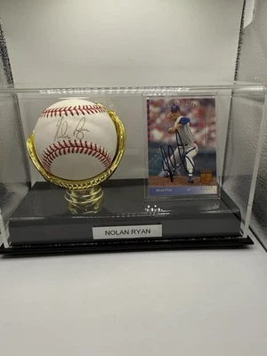 🔥Nolan Ryan Autographed baseball & 93 Donruss Auto! W Case!!🔥 - Image 1 of 4