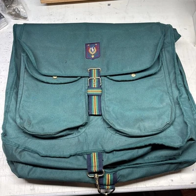 Bolso de viaje/bolso de viaje vintage Polo Ralph Lauren a rayas verdes colgante Foto 1 de 4