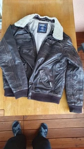 CAMP DAVID Lederjacke Cape Horn 2XL XXL Echtleder Herren Braun + Fellkragen - Bild 1 von 7