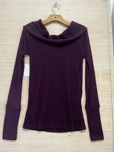 Suéter Free People Mujer Grande Fuera del Hombro Acanalado Pullover Vetiver Bloom - Imagen 1 de 5