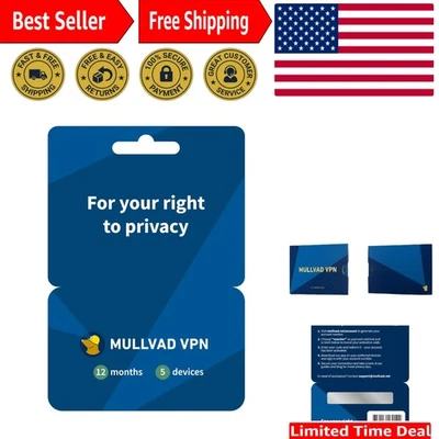 12 por 5 dispositivos | Protege tu privacidad con servicio VPN de seguridad fácil de usar Foto 1 de 4