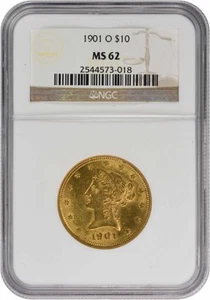 1901-O $10 Gold Liberty Head MS62 NGC - Picture 1 of 4
