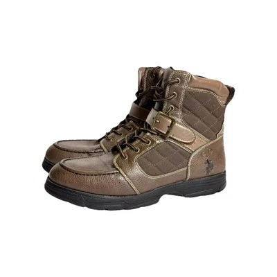 Botas militares Braydon acolchadas marrones de la Asociación Polo de Estados Unidos para hombre talla 10,5 medianas Foto 1 de 4