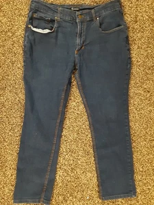 Origin Delta 68 Fighter Fit Dark Wash Cotton Blend Jeans Men’s 38x30 Made In USA - Picture 1 of 11