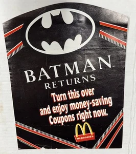 Batman Returns McDonald's Coupon Sheet Coupons Vintage Advertising 1992 - Picture 1 of 4